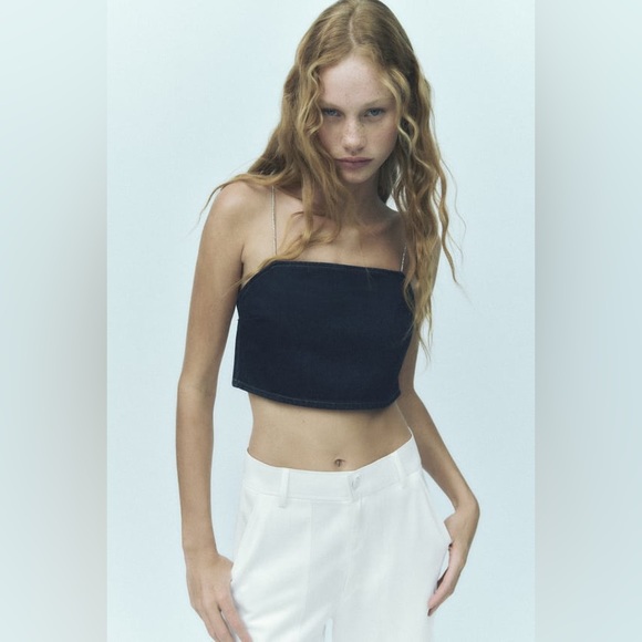 ZARA Rhinestone Top - Picture 3 of 11